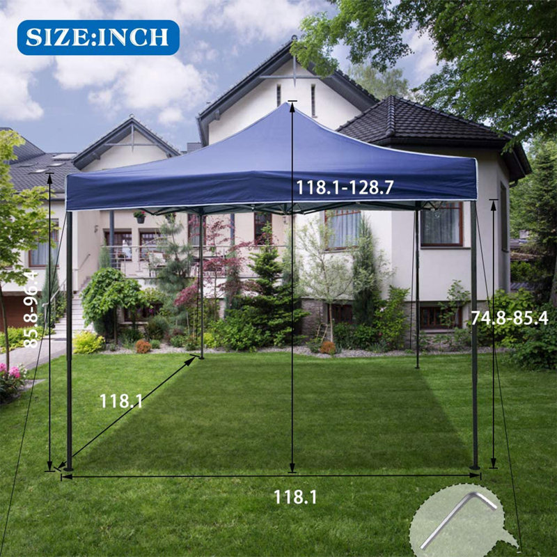 LC HOME 10x10 Pop Up Canopy Tent Outdoor Gazebo With Backpack Bag blue Wayfair Canada